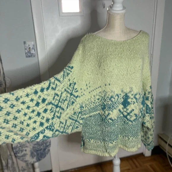 NWOT FREE PEOPLE Sugar Mountain Long Sleeve Pullover Sweater Size Large - Picture 6 of 9